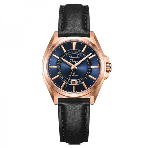 Alexandre Christie AC 8696 Rosegold Blue Lady LDLRGBU